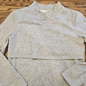 Smallshow breastfeeding sweatshirt, size Medium, grey